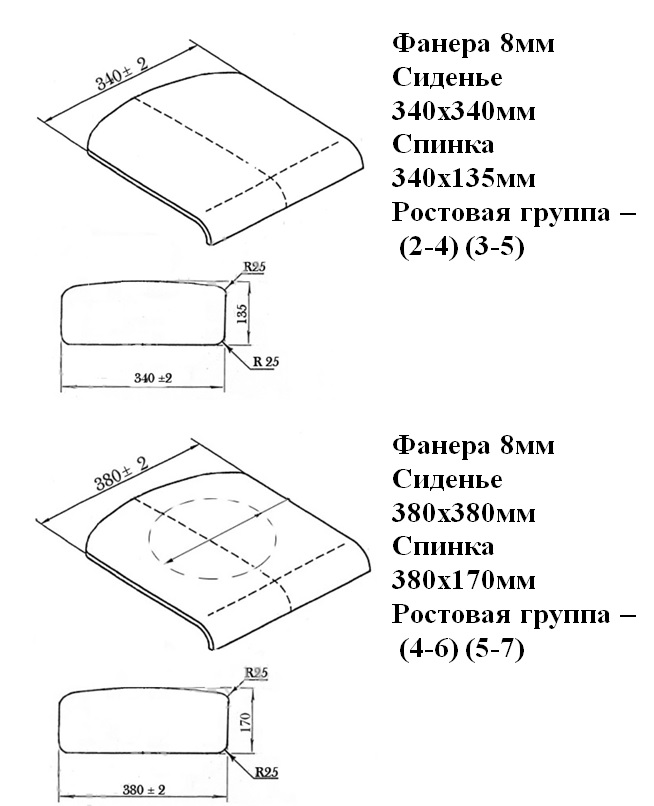 Стул ученический регулируемый по высоте № 2-3-4, 3-4-5, 4-5-6, 5-6-7 на квадратной трубе